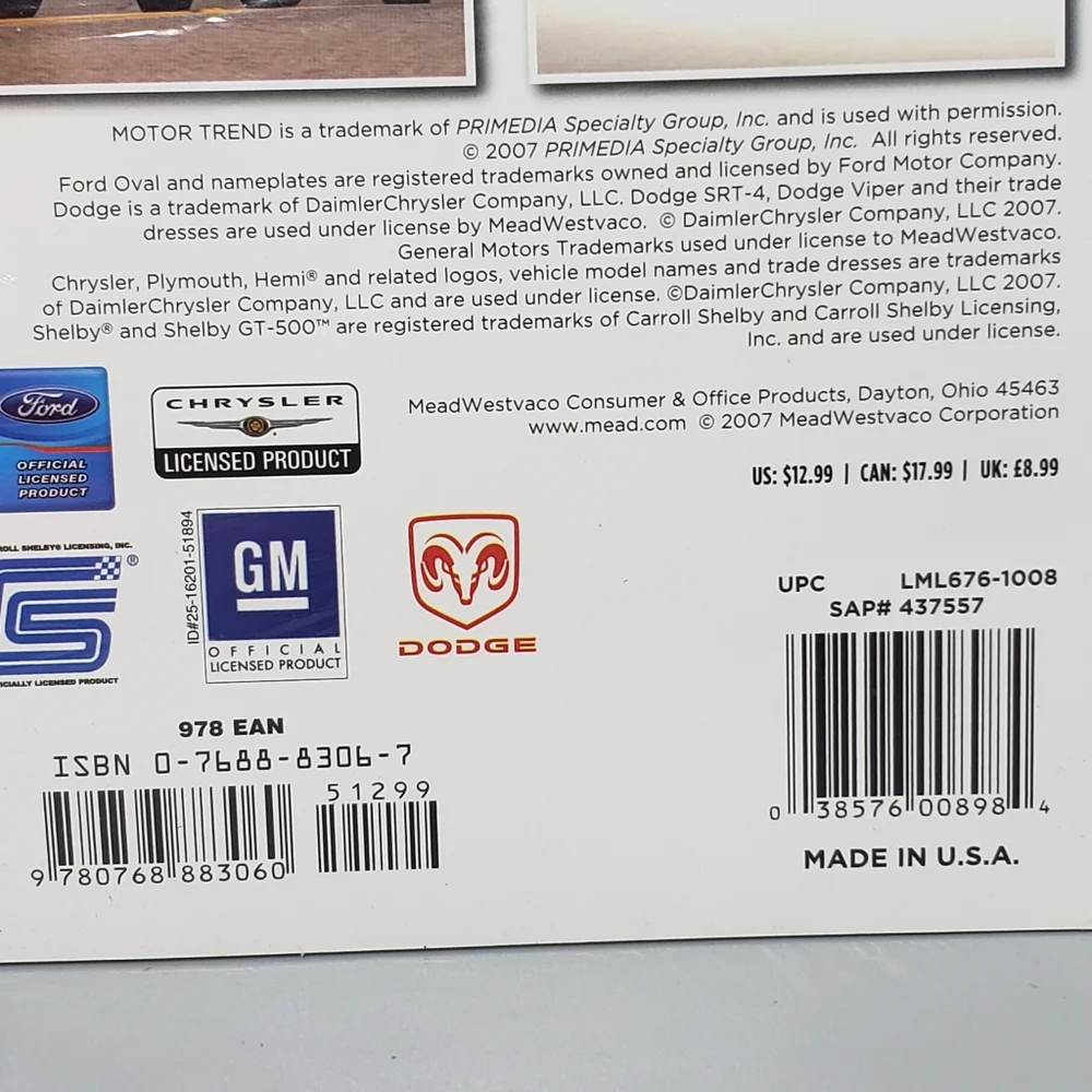 Motor Trend 2008 Calander